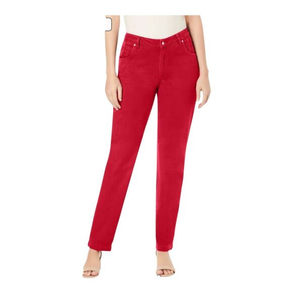 Lands' End Pants - Lands End Red Corduroy Pants Womens Size 22W Straight Leg NEW TAGS